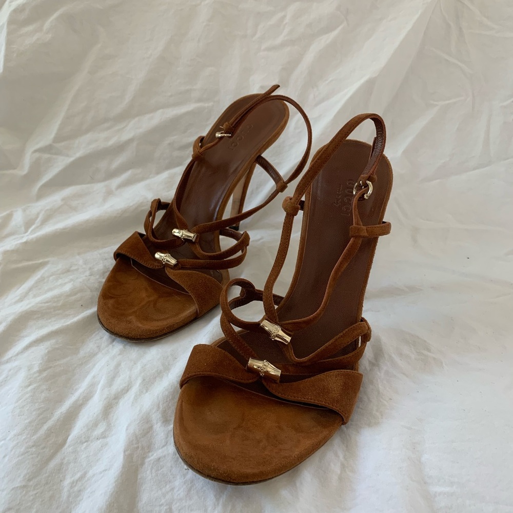 Brown Suede Gucci Heels